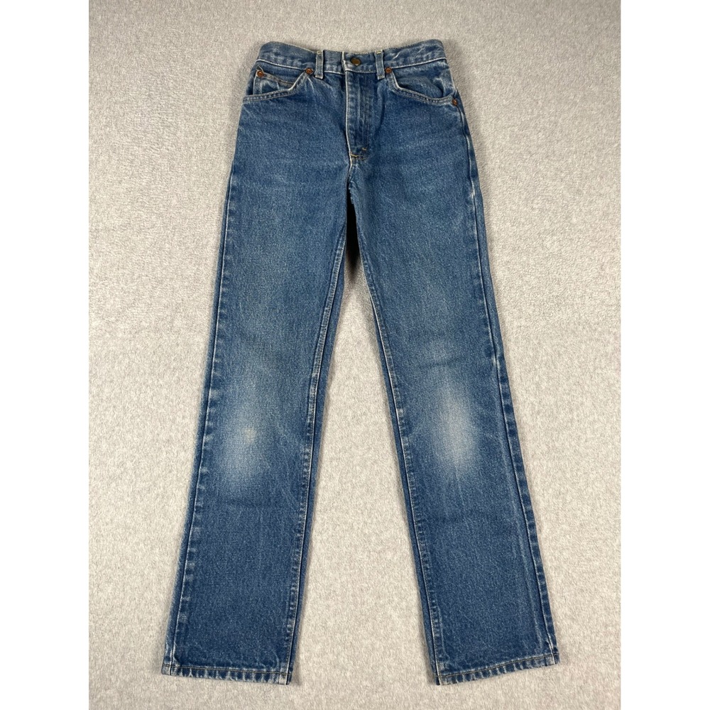 Vintage Lee Riders Jeans Kids 14 Slim Made in USA Medium Wash Straight Leg Denim